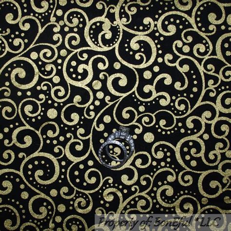 black with gold metallic fabric|metallic gold cotton quilting fabric.